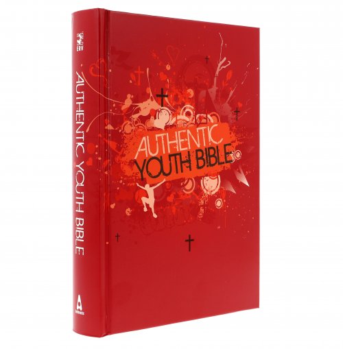 ERV Authentic Youth Bible, Red, Hardback, Anglicised, Easy to Read Version, Bible Study Material, Presentation Page, Insights, Topic Notes, Colouring pages