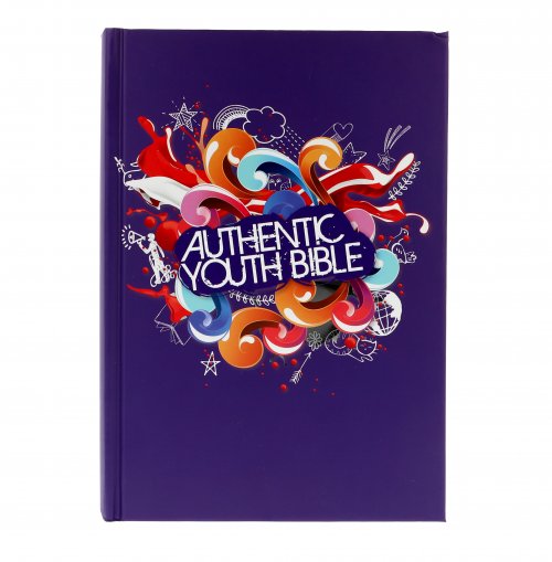 ERV Authentic Youth Bible, Purple, Hardback, Anglicised, Easy to Read Version, Bible Study Material, Presentation Page, Insights, Topic Notes, Colouring pages