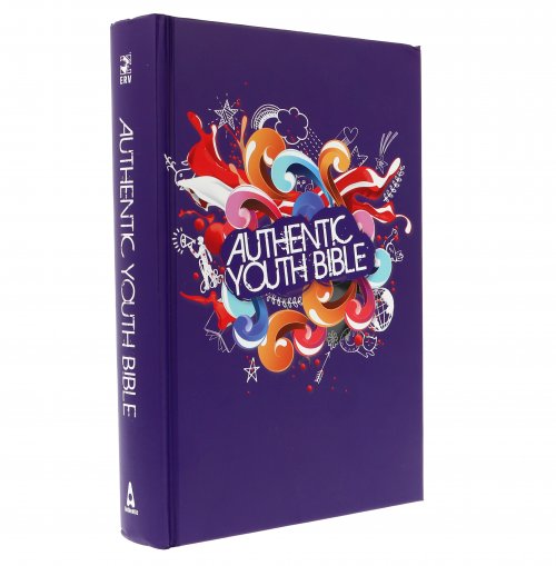 ERV Authentic Youth Bible, Purple, Hardback, Anglicised, Easy to Read Version, Bible Study Material, Presentation Page, Insights, Topic Notes, Colouring pages