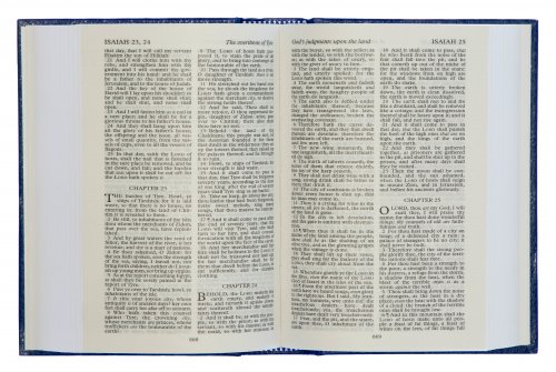 KJV Pocket Bible, Blue, Hardback, Reading Plan, Concordance, Presentation Page, Line Drawings, Sewn Binding