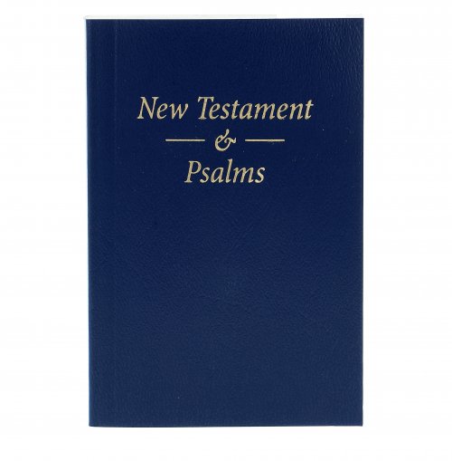 KJV Pocket Size New Testament And Psalms, Blue, Paperback, Daily Bible Reading Plan