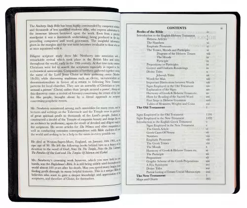 KJV Newberry Study Bible, Black, Leather, Boxed, Large Type, Single Column, Maps, Articles, Bible Introductions, Testament Introductions, Charts, Gilt Edged