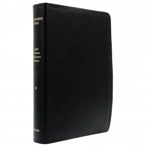 KJV Newberry Study Bible, Black, Leather, Boxed, Large Type, Single Column, Maps, Articles, Bible Introductions, Testament Introductions, Charts, Gilt Edged