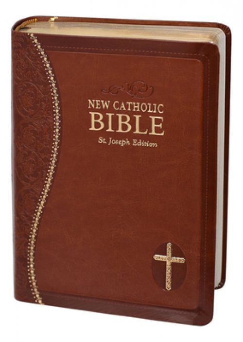 New Catholic Bible Med. Print Dura Lux (Brown) | Free Delivery @ Eden.co.uk