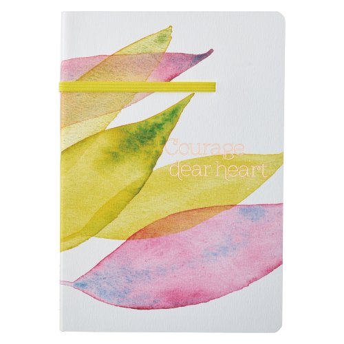 Journal Flexcover w/Elastic-Citrus Leaves/Courage Dear Heart