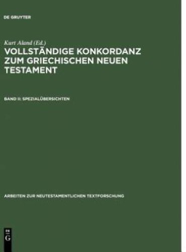 Vollstandige Konkordanz Zum Griechischen Neuen Testament