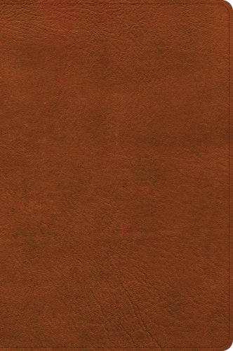 CSB Giant Print Single-Column Bible, Burnt Sienna LeatherTouch