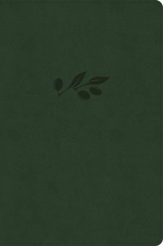 CSB Giant Print Single-Column Bible, Olive LeatherTouch