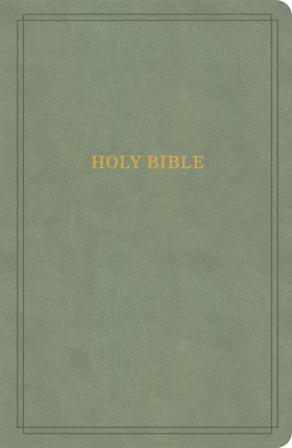 KJV Large Print Personal Size Reference Bible, Sage SuedeSoft LeatherTouch, Indexed