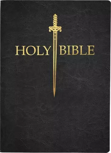 KJV Sword Bible, Large Print, Black Genuine Leather, Thumb Index: (Red Letter, Premium Cowhide, 1611 Version)