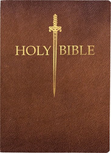 KJV Sword Bible, Large Print, Acorn Bonded Leather, Thumb Index: (Red Letter, Brown, 1611 Version)