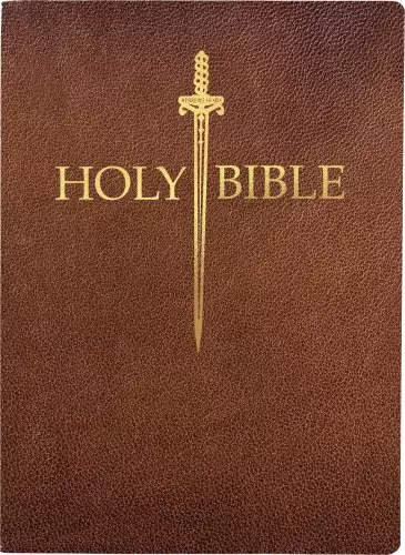 KJV Sword Bible, Large Print, Acorn Bonded Leather, Thumb Index: (Red Letter, Brown, 1611 Version)