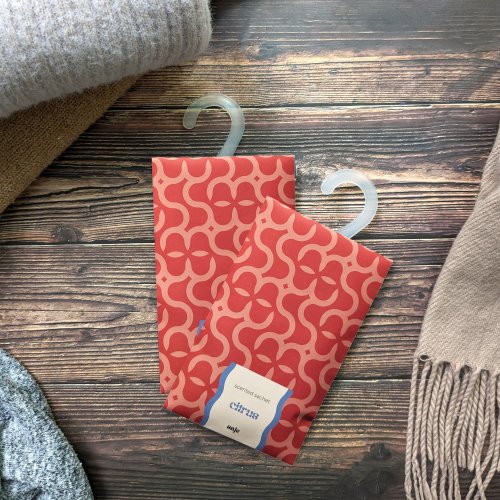 Scented Wardrobe Sachets (Citrus) With Hook - Orange