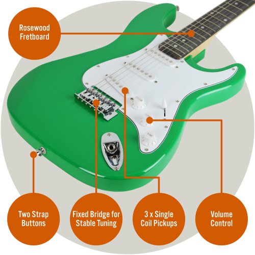 3rd Avenue Electric Guitar Pack - Green