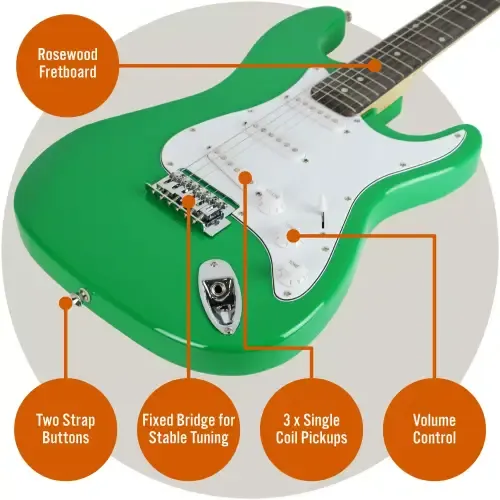 3rd Avenue Electric Guitar Pack - Green