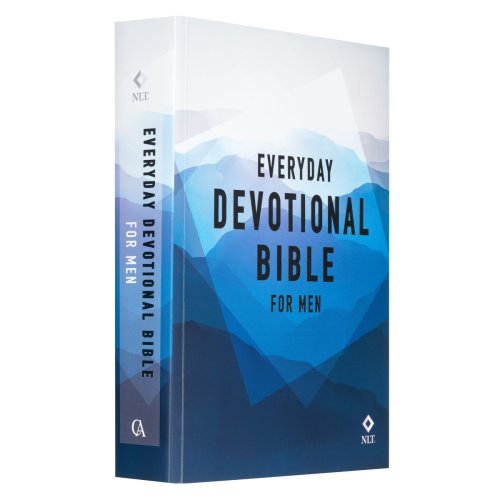 Devotional Bible NLT for Men Softcover, Blue