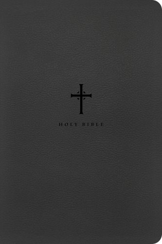 NLT Large Print Premium Value Thinline Bible, Filament Enabled (LeatherLike, Black Cross)