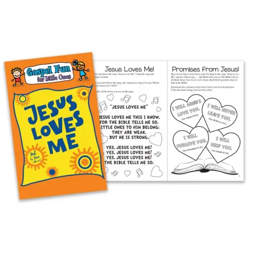 Jesus Loves Me Activity Books and Gospel Fun For Little Ones (Pack of 12) - Age 3-6