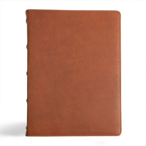 CSB Verse-by-Verse Reference Bible, Holman Handcrafted Collection, Marbled Tan Premium Calfskin