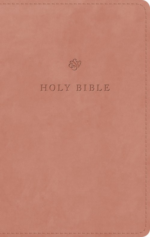 ESV Large Print Personal Size Bible, Red Letter (TruTone, Blush Rose)