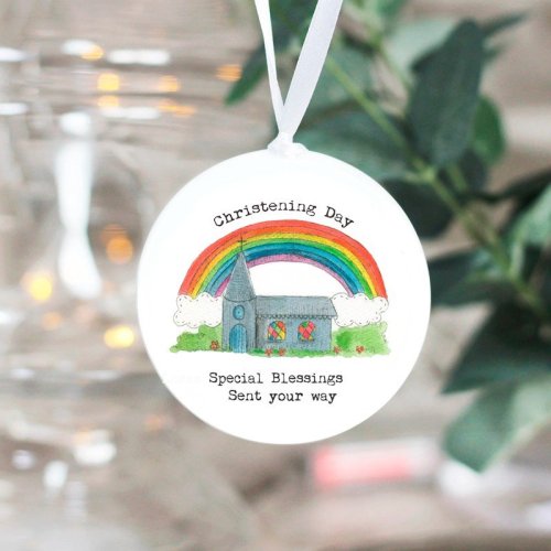 Christening Ceramic Hanging Decoration