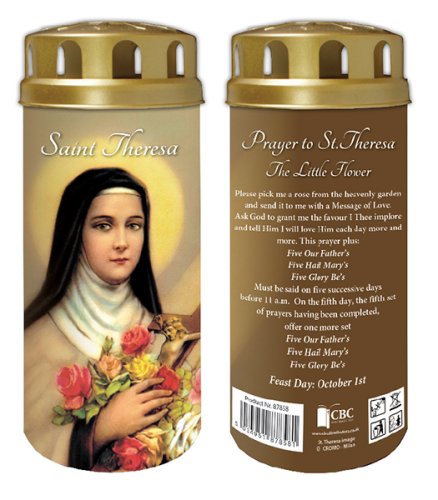 Saint Theresa Battery Operated LED Devotional Candle