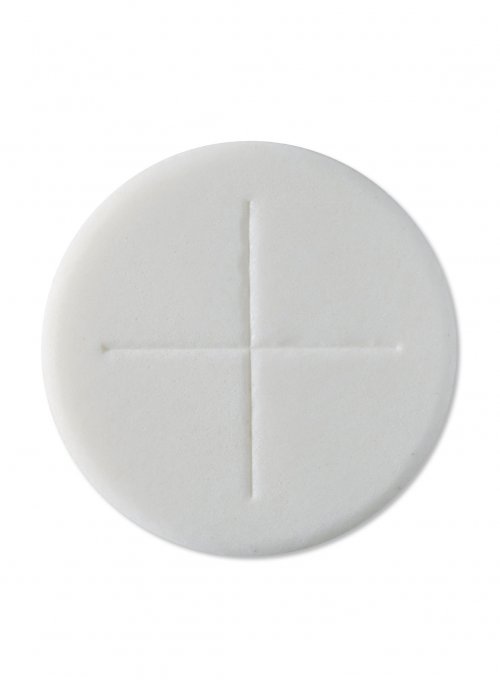 Pack of 250 Peoples Communion Wafers | Altar Bread 1 1/8" Single Cross, White