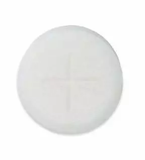 Pack of 1200 Peoples 1 1/8" - Single Cross - White Communion Wafers / Altar Bread