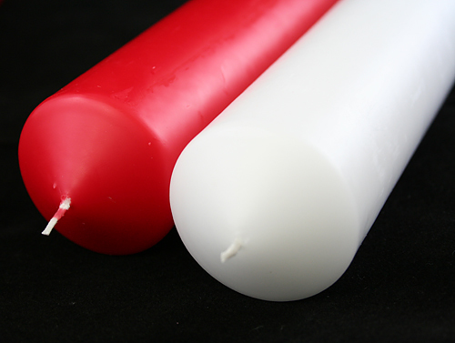 8" x 2" Advent Candle Set - Red and White