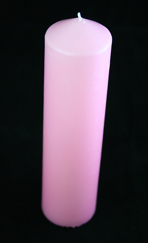 8" x 2" Advent Candle Set - Purple, Pink & White