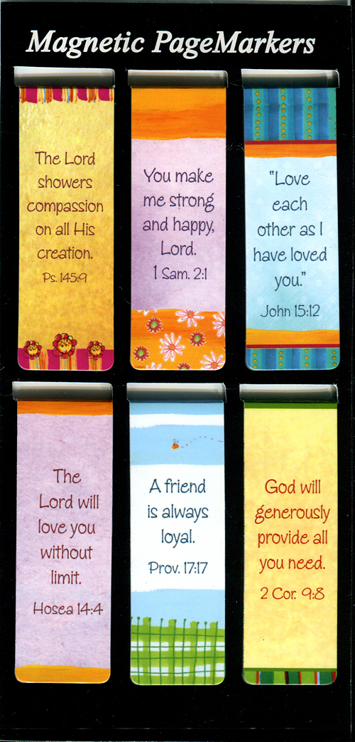 God's Love Never Fails Magnetic Page Markers - Pack of 6