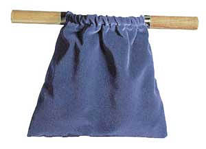 Offering Bag - Dark Blue - Natural Wood Handles