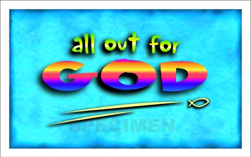 Text Card - All Out for God Pack of 20 Same Design