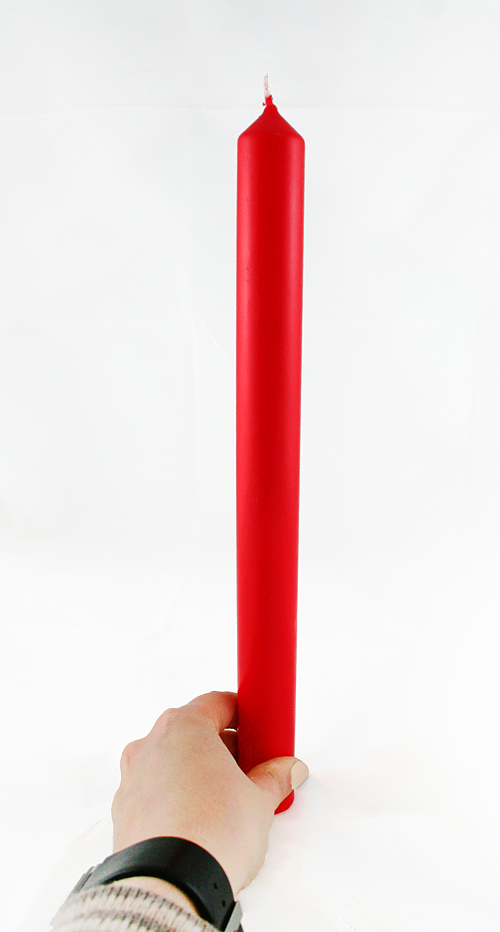 12" x 1" Plain Red Advent Candle - Single