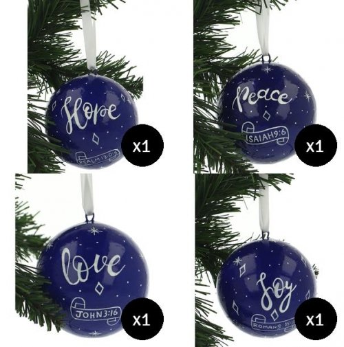 Blue Christmas Tree Bauble Bundle