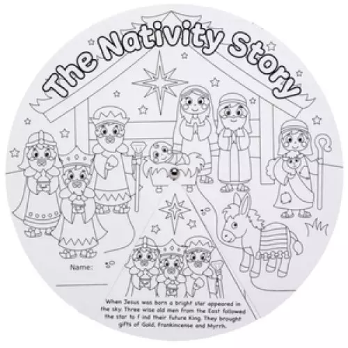 Nativity Colour-in Story Wheels