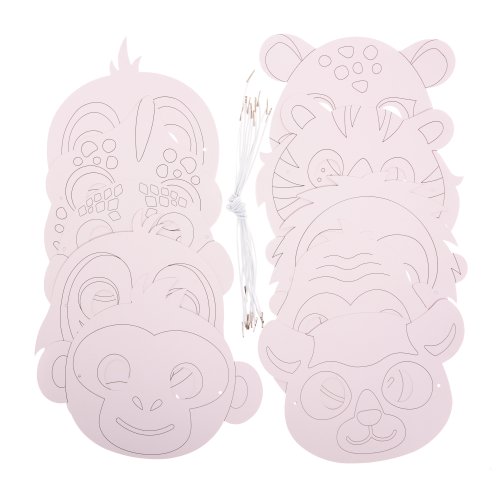 Rainforest Animal Colour-in Masks - Pack of 10