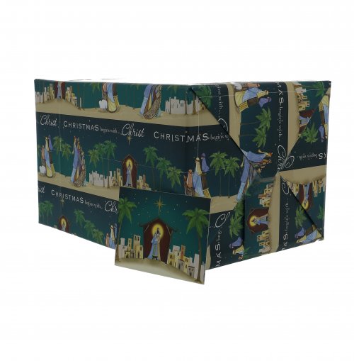 Christmas Begins with Christ Gift Wrap 6 Sheets & Tags