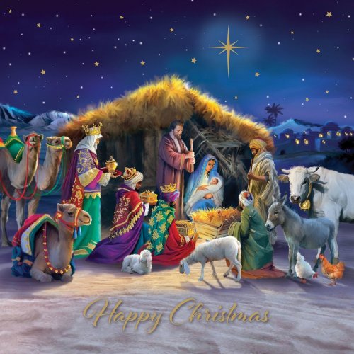 Starlit Stable (Pack of 10) Charity Christmas Cards