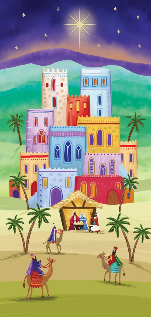 Colourful Bethlehem (Pack of 10) Charity Christmas Cards