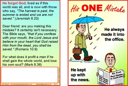 50 x His One Mistake Tracts