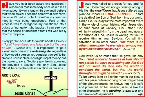 50 x Are You Saved? Tracts