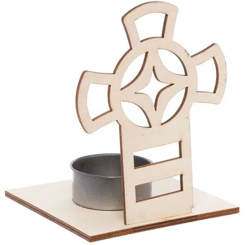 Cross Wooden Tealight Holder Kits