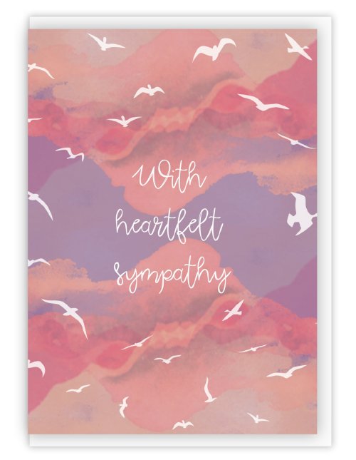 With Heartfelt Sympathy Greeting Card & Envelope