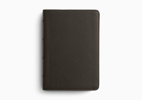 ESV Large Print Compact Bible, Red Letter (Buffalo Leather, Deep Brown)