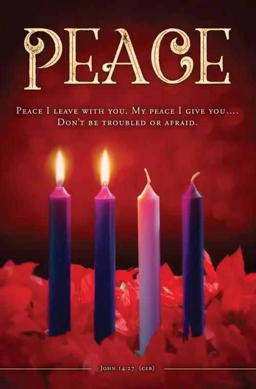 Bulletin-Advent Week 2: Peace/Peace I Leave With You (John 14:27  CEB) (Pack Of 100)