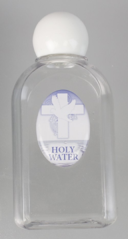 Plastic Holy Water Bottle with Resin Drop (90ml) - Single