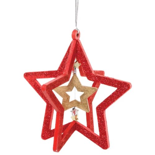 Star Wooden Spinning Decoration Kit (Pack of 4)