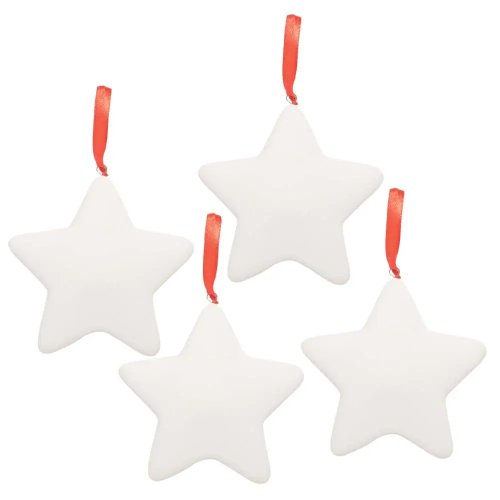 Star Ceramic 3D Baubles (Box of 4)