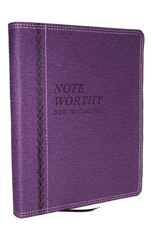 NoteWorthy New Testament: Read and Journal Through the New Testament in a Year (NKJV, Purple Leathersoft, Comfort Print)